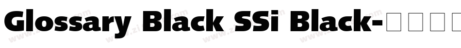 Glossary Black SSi Black字体转换